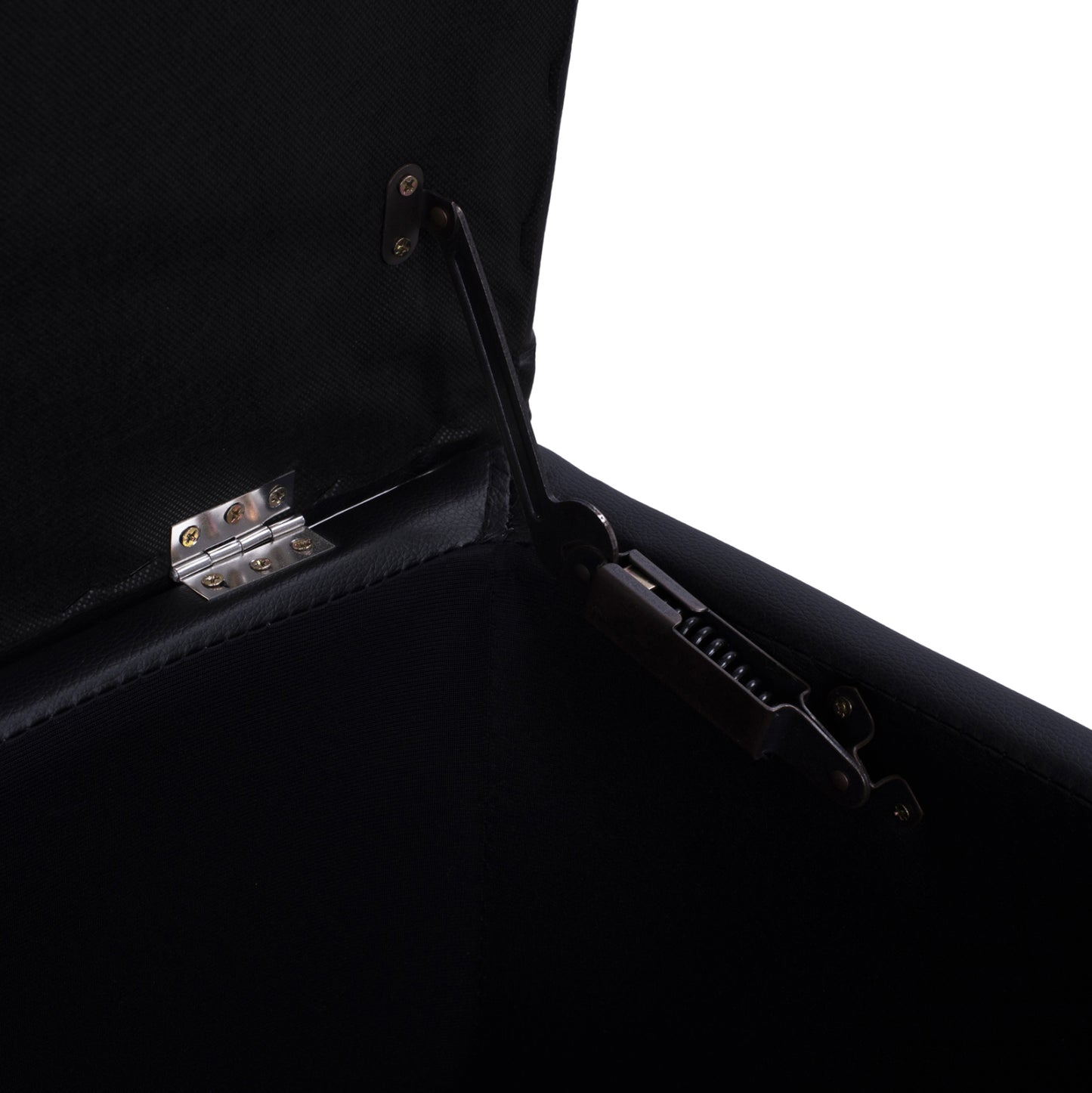Stool Pu With Storage Space Punk Black Hm279.01 90x50x52cm