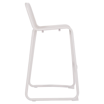 Bar Stool Aluminum Rachel Hm6341.02 White Color 47x56.5x98.5hcm.