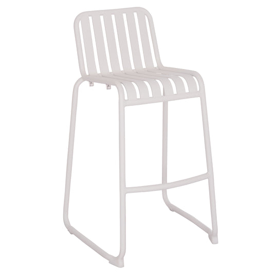 Bar Stool Aluminum Rachel Hm6341.02 White Color 47x56.5x98.5hcm.