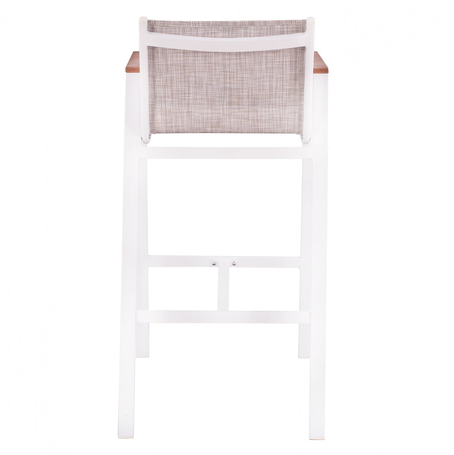 Aluminum Bar Stool White With Polywood 52x58x108 Cm. Hm5790.01