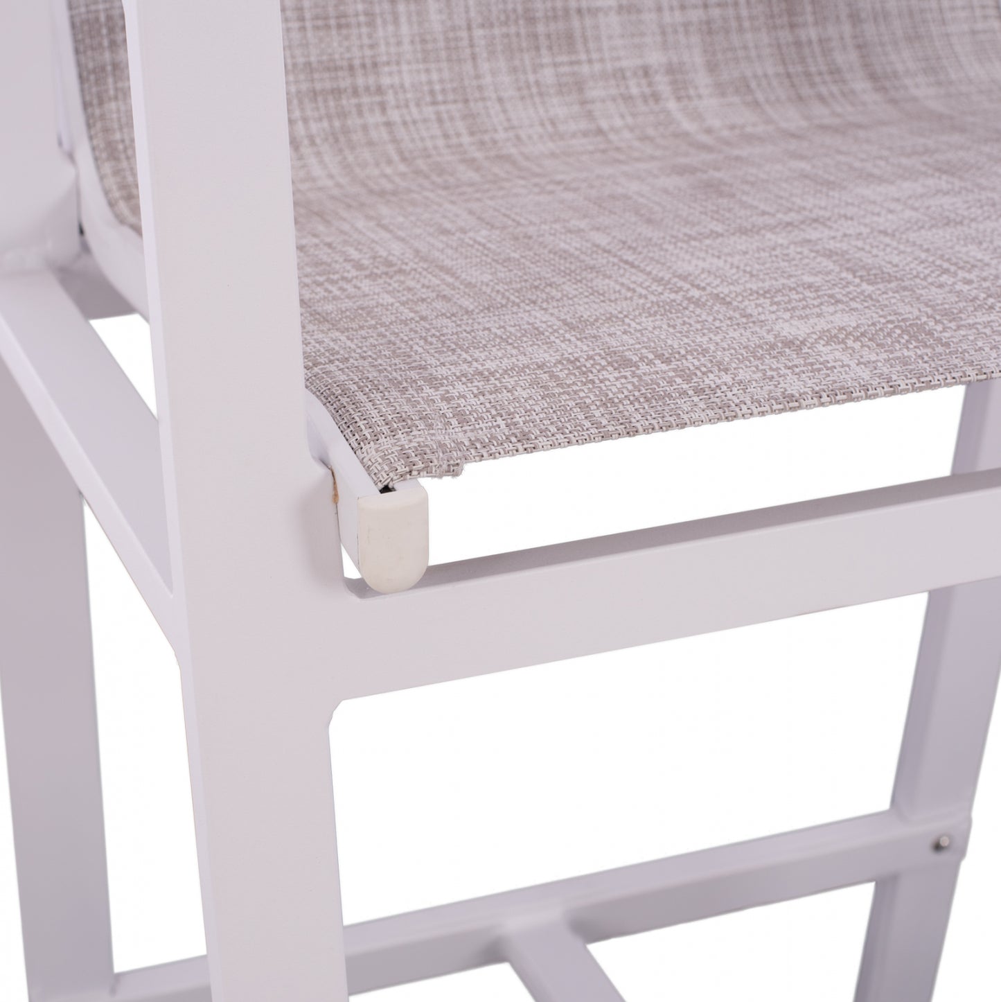 Aluminum Bar Stool White With Polywood 52x58x108 Cm. Hm5790.01
