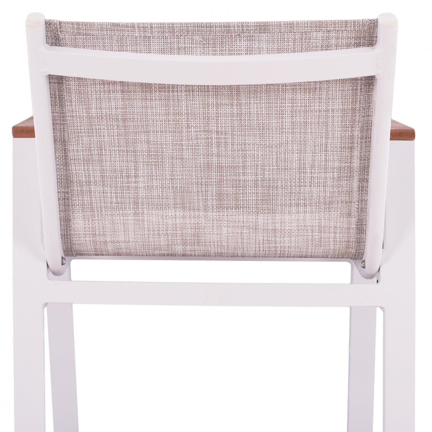Aluminum Bar Stool White With Polywood 52x58x108 Cm. Hm5790.01