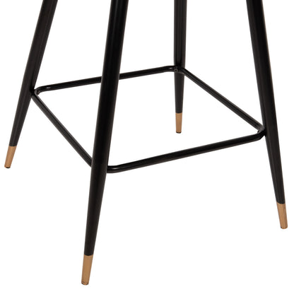 Bar Stool Vesna Hm8736.08 Blue Velvet Metal Frame In Black 50x50x90hcm.