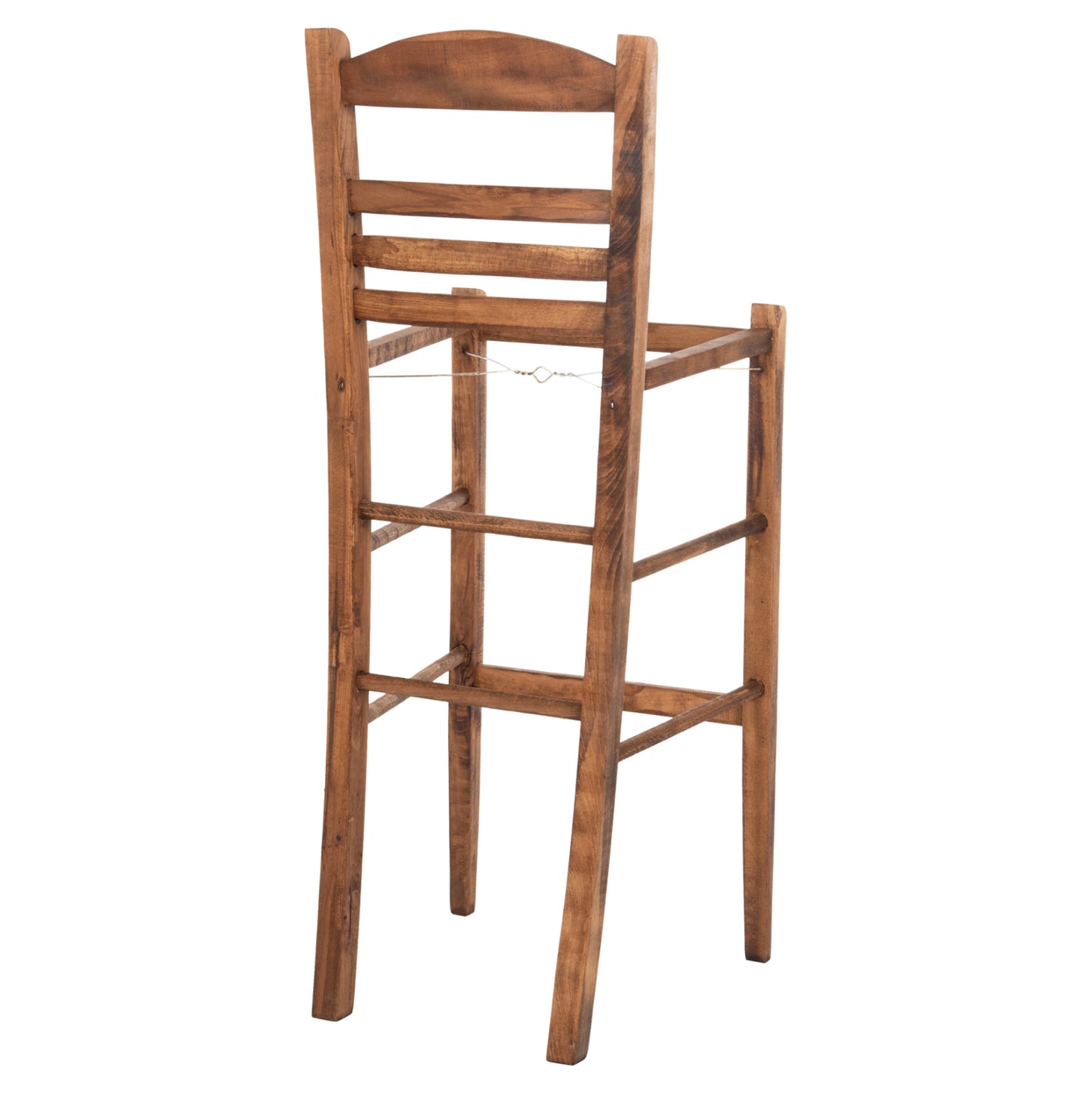 Bar Stool Gadiel Hm5587.01 Beech Wood Impregnated In Walnut Color 40,5x39x104.5hcm.frame Only