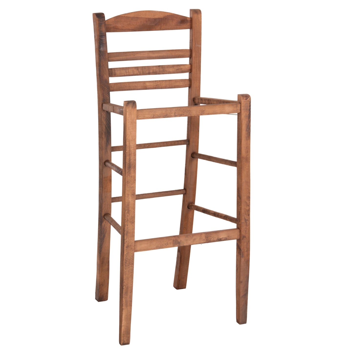 Bar Stool Gadiel Hm5587.01 Beech Wood Impregnated In Walnut Color 40,5x39x104.5hcm.frame Only