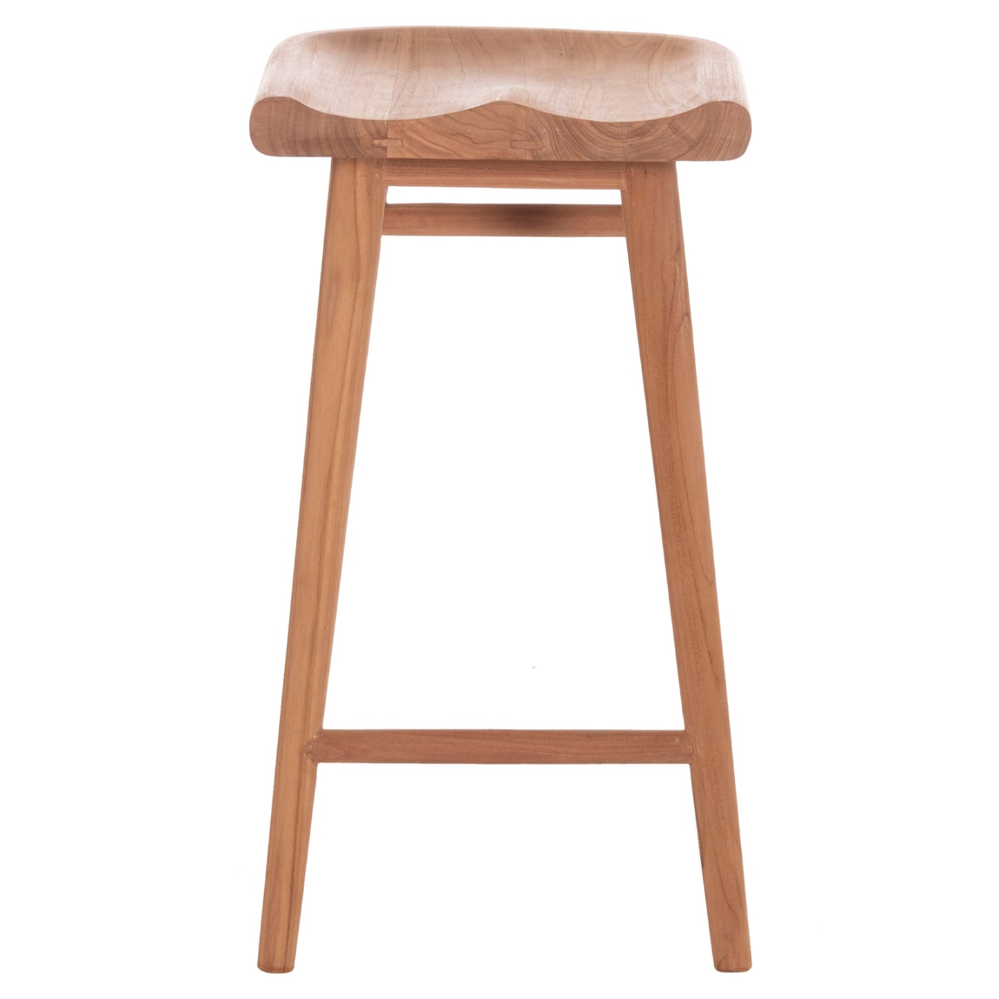 Bar Stool Bolmar Hm18108 Teak Wood In Natural Color 40.5x44x74hcm.