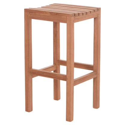 Bar Stool Nikol Hm18109 Teak Wood In Natural Color 40x40x77hcm.