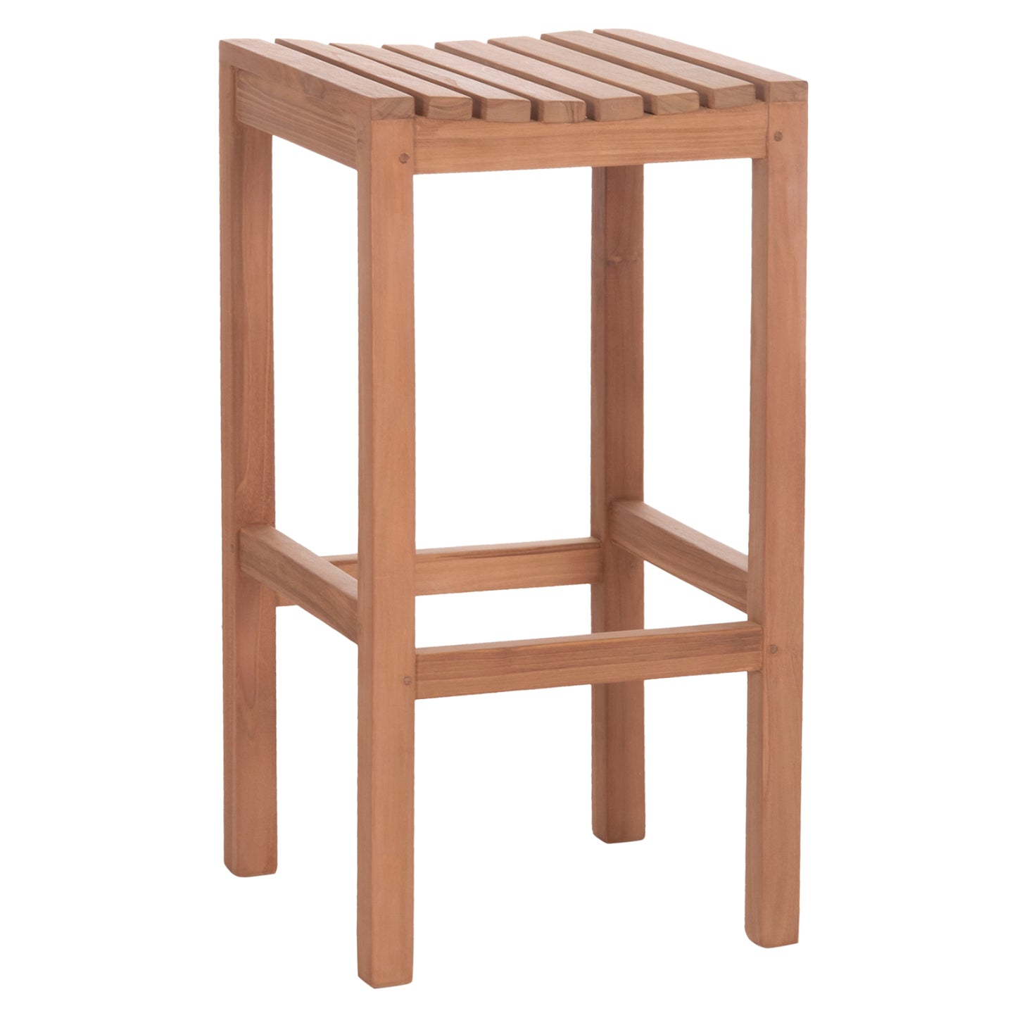 Bar Stool Nikol Hm18109 Teak Wood In Natural Color 40x40x77hcm.
