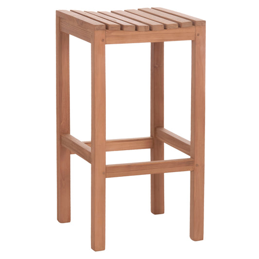 Bar Stool Nikol Hm18109 Teak Wood In Natural Color 40x40x77hcm.