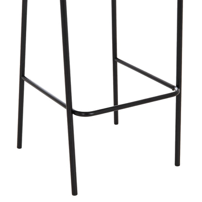 Bar Stool Detton Hm18430.01 Grey Fabric--black Metal Frame 55x50x97hcm.