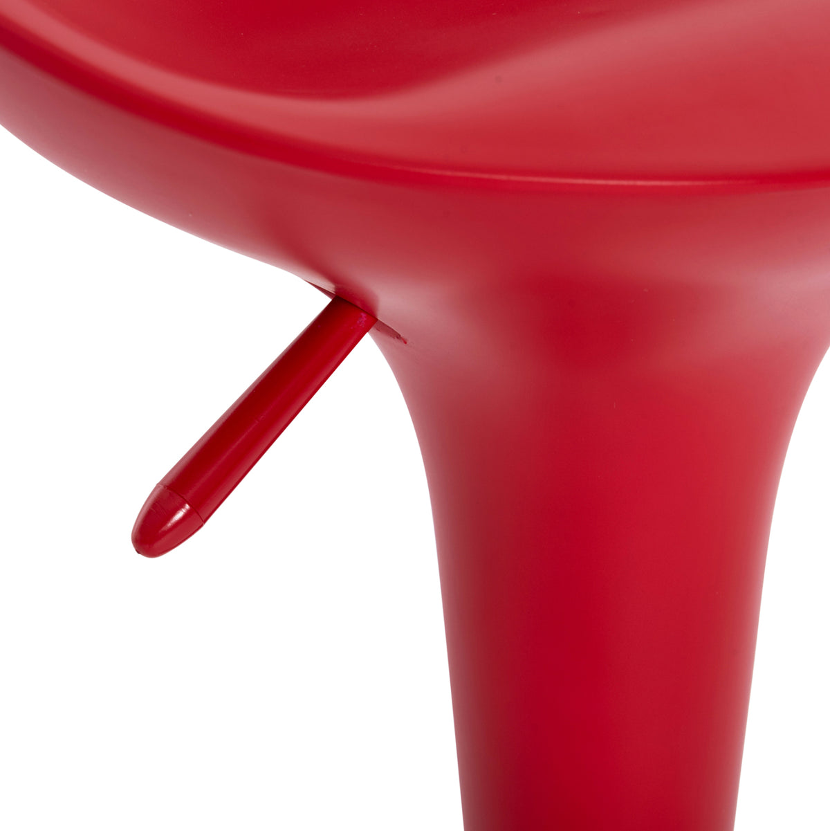 Bar Stool Daisy Hm200.04 With Height Adjustment In Red & Chrome Color 43.5x38x86hcm.
