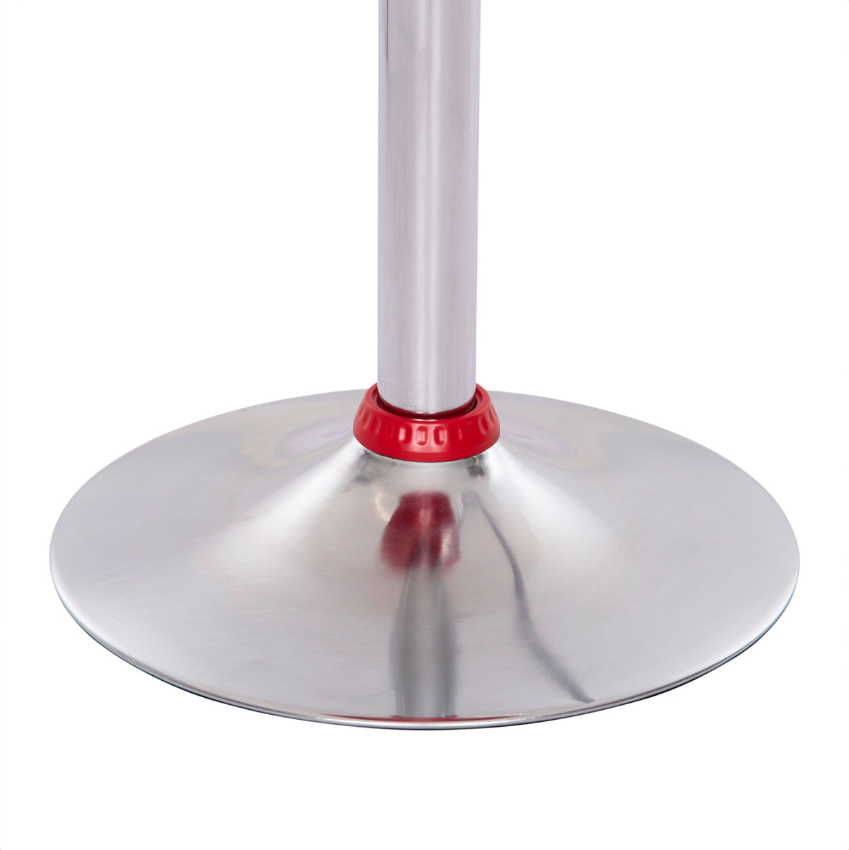 Bar Stool Daisy Hm200.04 With Height Adjustment In Red & Chrome Color 43.5x38x86hcm.
