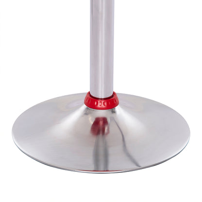 Bar Stool Daisy Hm200.04 With Height Adjustment In Red & Chrome Color 43.5x38x86hcm.