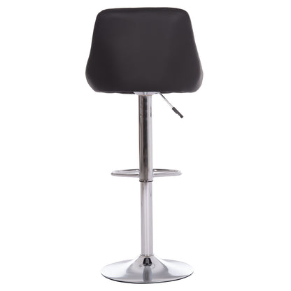 Bar Stool Rose Hm204.21 Chromed Base & Suspension & Black Pu 48x45x105hcm.