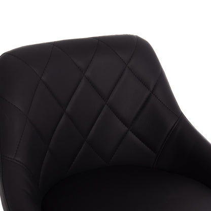 Bar Stool Rose Hm204.21 Chromed Base & Suspension & Black Pu 48x45x105hcm.