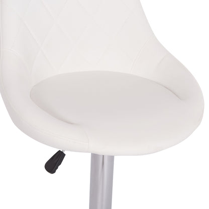Bar Stool Rose Hm204.22 Chromed Base & Suspension & White Pu 48x45x105hcm.
