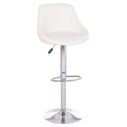 Bar Stool Rose Hm204.22 Chromed Base & Suspension & White Pu 48x45x105hcm.
