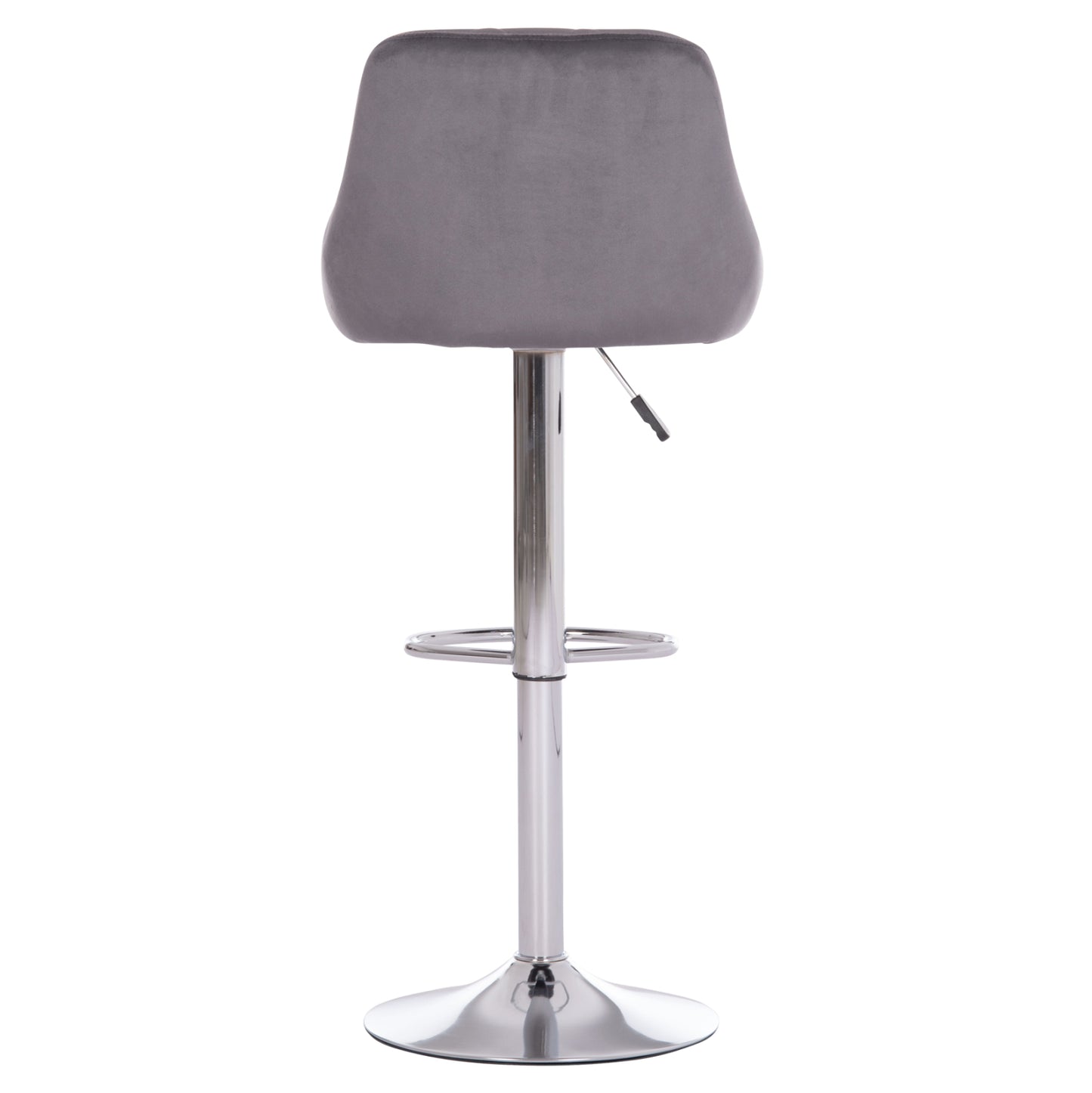 Bar Stool Rose Hm204.41 Chromed Base & Suspension & Grey Velvet 48x45x105hcm.