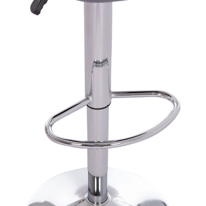 Bar Stool Rose Hm204.41 Chromed Base & Suspension & Grey Velvet 48x45x105hcm.