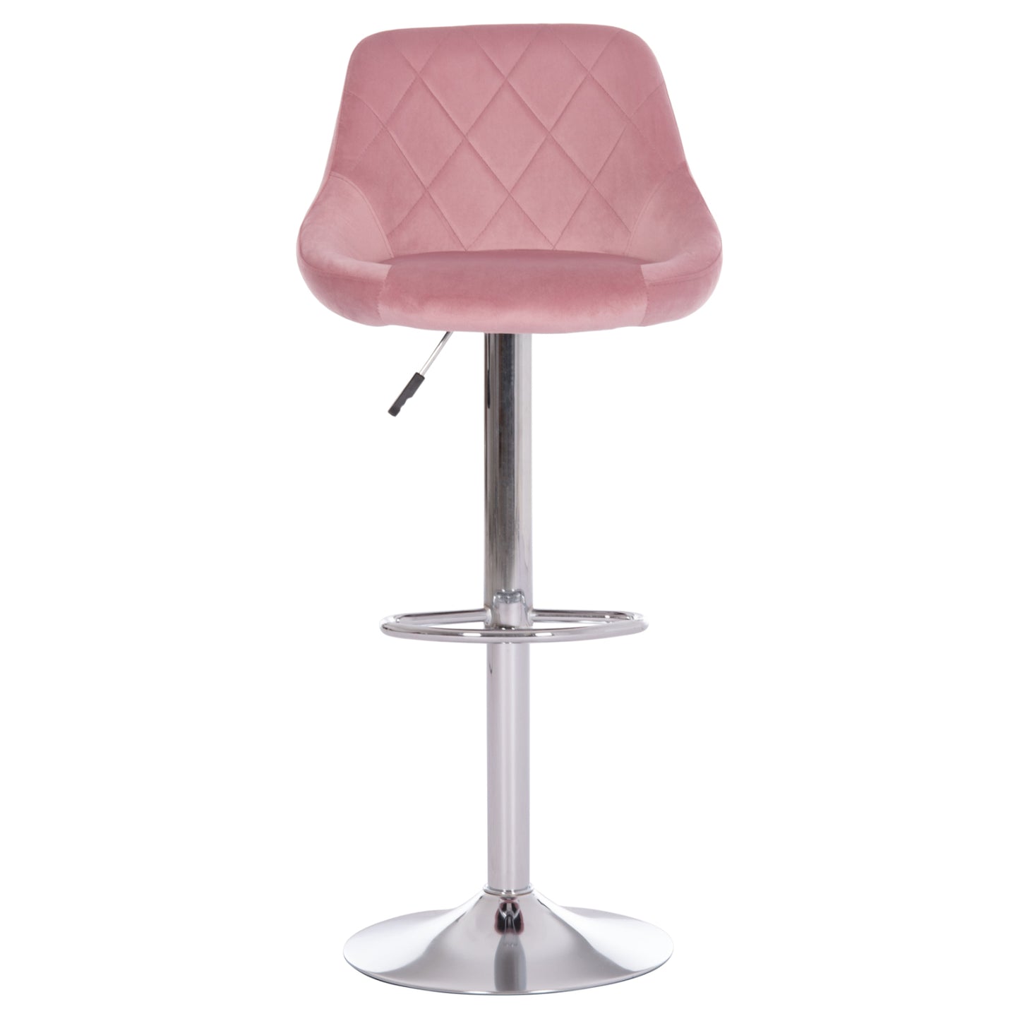 Bar Stool Rose Hm204.42 Chromed Base & Suspension & Dusty Pink Velvet 48x45x105hcm.