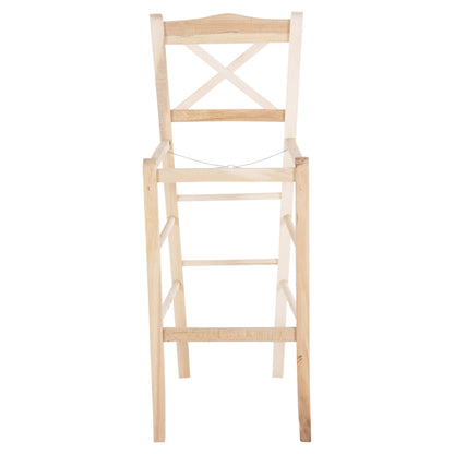 Bar Stool Lucius Hm5586.02 Beech Wood Impregnated-unpainted 40,5x40x105hcm.frame Only