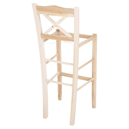 Bar Stool Lucius Hm5586.02 Beech Wood Impregnated-unpainted 40,5x40x105hcm.frame Only