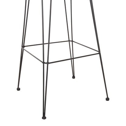Bar Stool Allegra Hm5690.11 Metal&cushion Black-wicker Beige 55x54x108hcm.