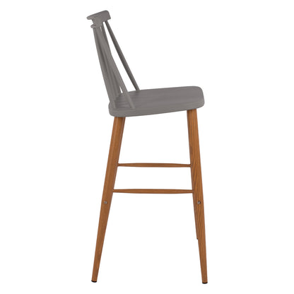 Bar Stool Hm8459.10 Vanessa In Grey Color 43x49x107 Cm