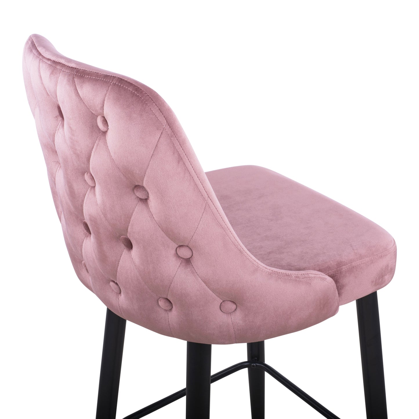Bar Stool Serenity Hm8519.02 Velvet Rotten Apple With Metallic Frame 51x57x110cm