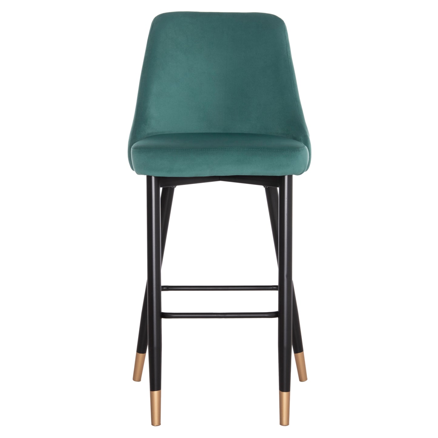 Bar Stool Serenity Hm8519.03 Velvet Cypress Green Color And Metallic Frame 51x57x110cm