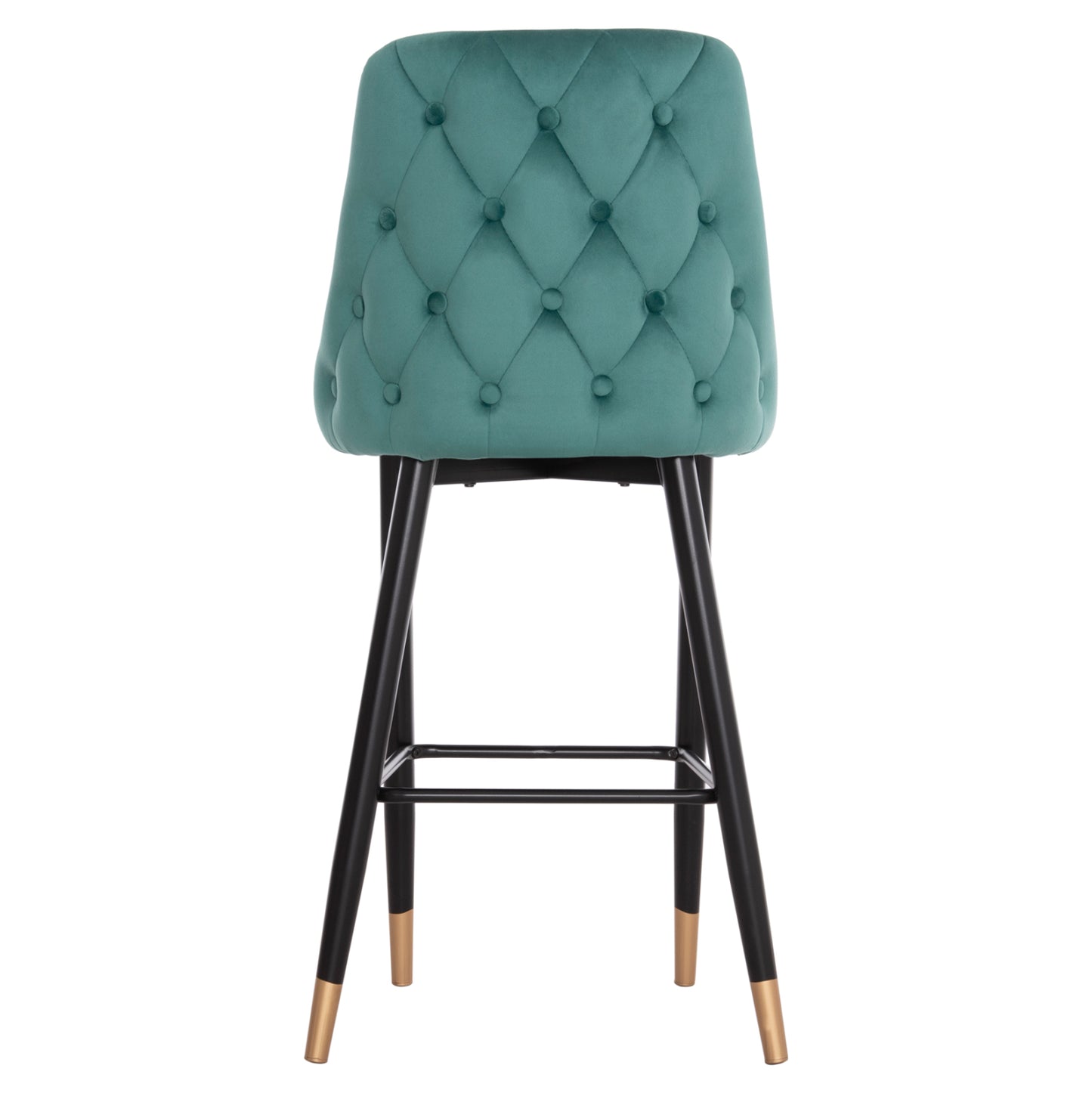 Bar Stool Serenity Hm8519.03 Velvet Cypress Green Color And Metallic Frame 51x57x110cm