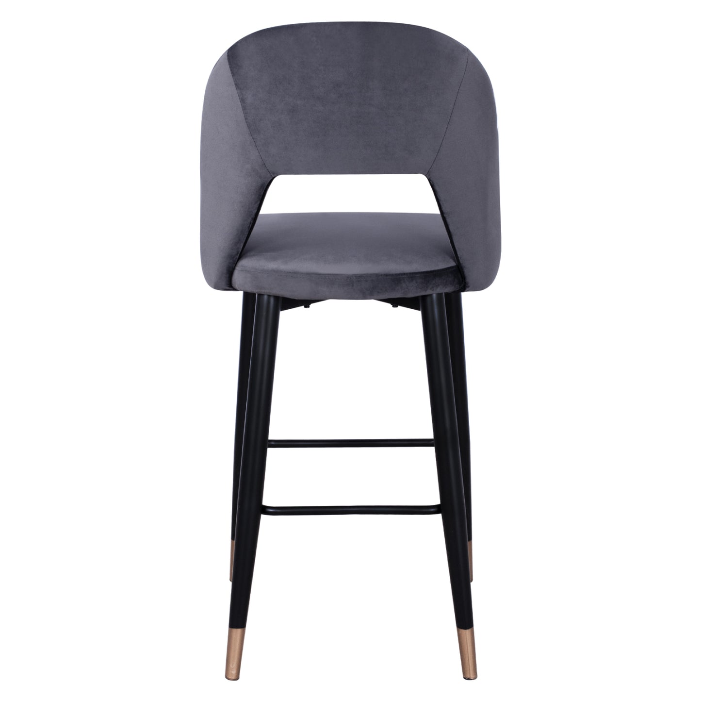 Bar Stool Harper Hm8526.01 Velvet Grey With Metallic Frame 50Χ51Χ111cm