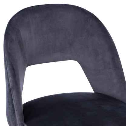 Bar Stool Harper Hm8526.01 Velvet Grey With Metallic Frame 50Χ51Χ111cm