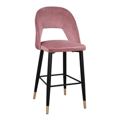 Bar Stool Harper Hm8526.02 Velvet Rotten Apple With Metallic Frame 50Χ51Χ111cm