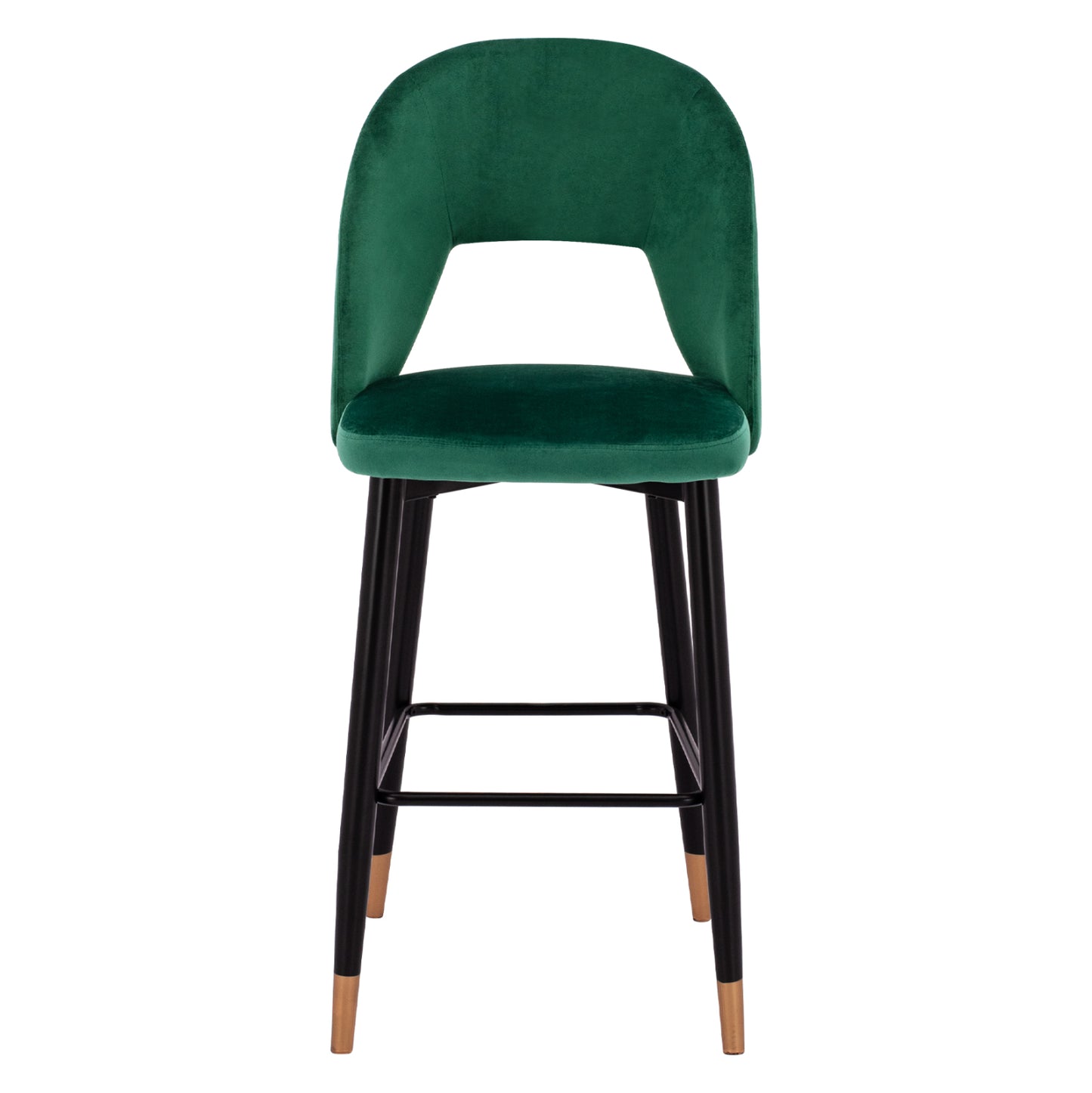Bar Stool Harper Hm8526.03 Velvet Cypress Green With Metallic Frame 50x51x111cm