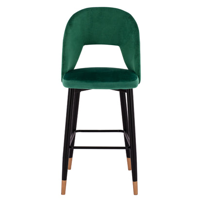 Bar Stool Harper Hm8526.03 Velvet Cypress Green With Metallic Frame 50x51x111cm