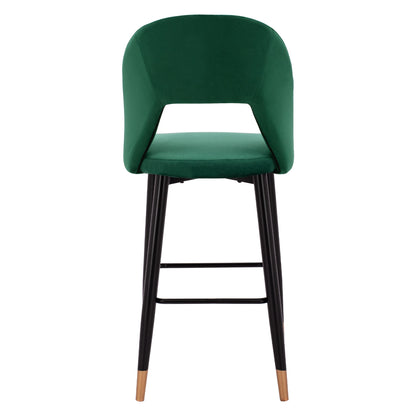 Bar Stool Harper Hm8526.03 Velvet Cypress Green With Metallic Frame 50x51x111cm