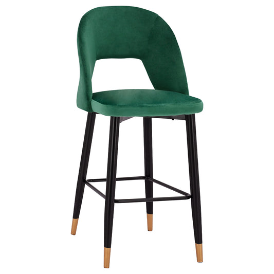 Bar Stool Harper Hm8526.03 Velvet Cypress Green With Metallic Frame 50x51x111cm