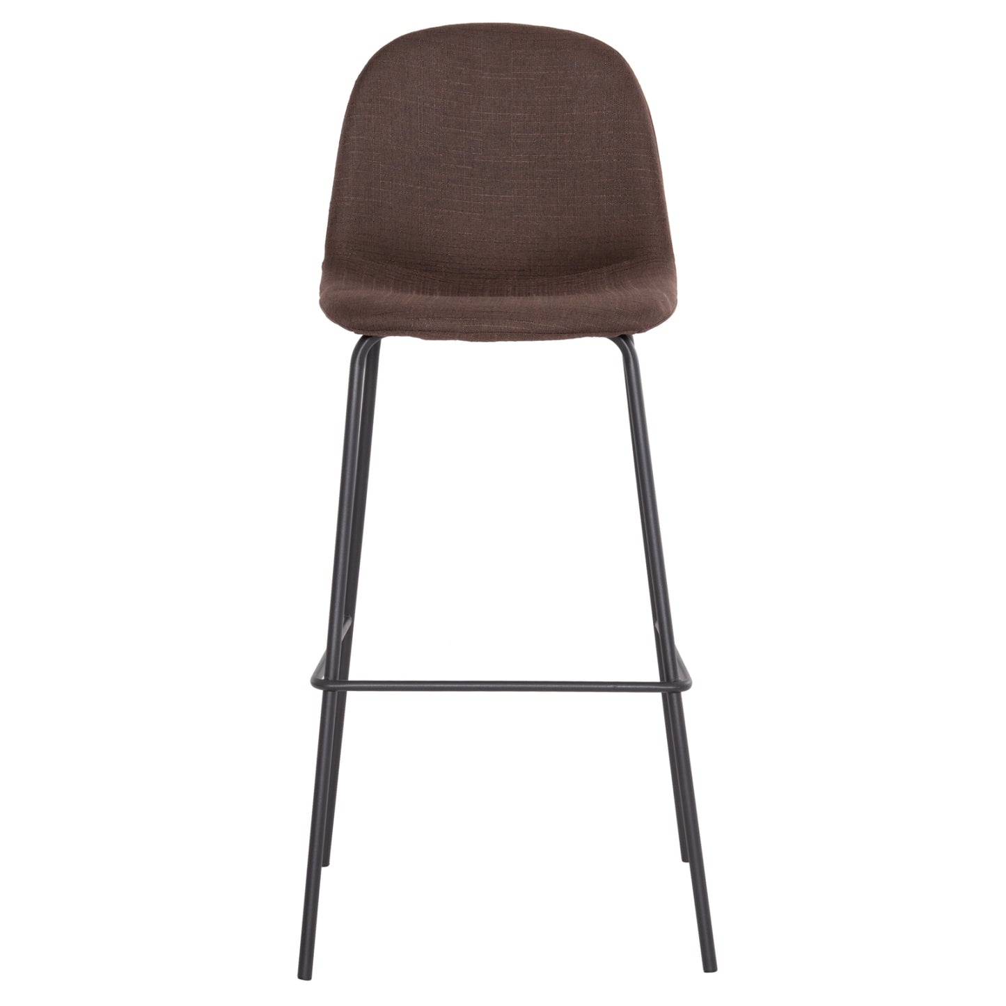 Bar Stool Vincent Hm8579.23 Brown Fabric-metal Black Frame 47x46x104hcm.