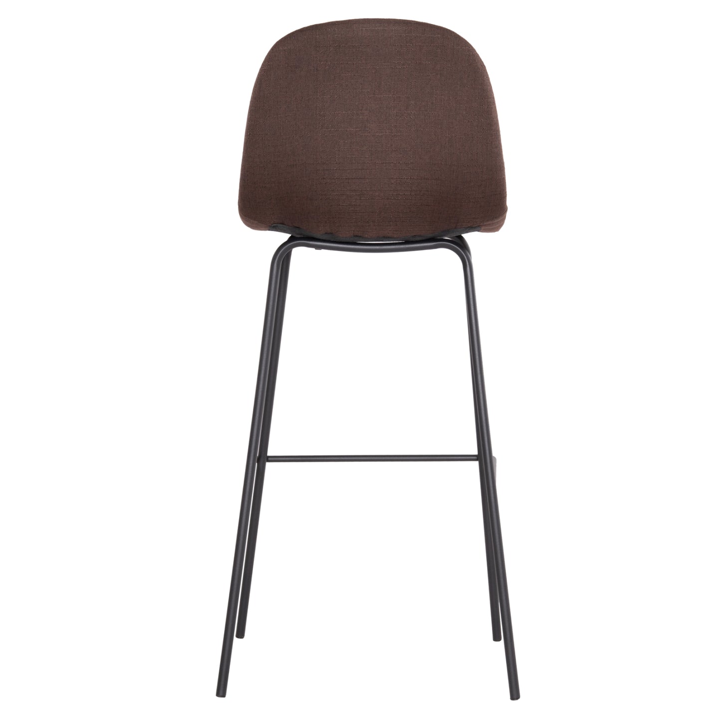 Bar Stool Vincent Hm8579.23 Brown Fabric-metal Black Frame 47x46x104hcm.