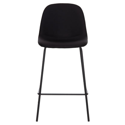Bar Stool Vincent Hm9298.24 Medium Height-black Fabric-metal Legs 43x50x92.5hcm.