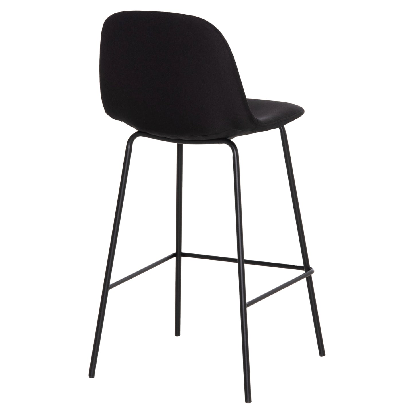 Bar Stool Vincent Hm9298.24 Medium Height-black Fabric-metal Legs 43x50x92.5hcm.