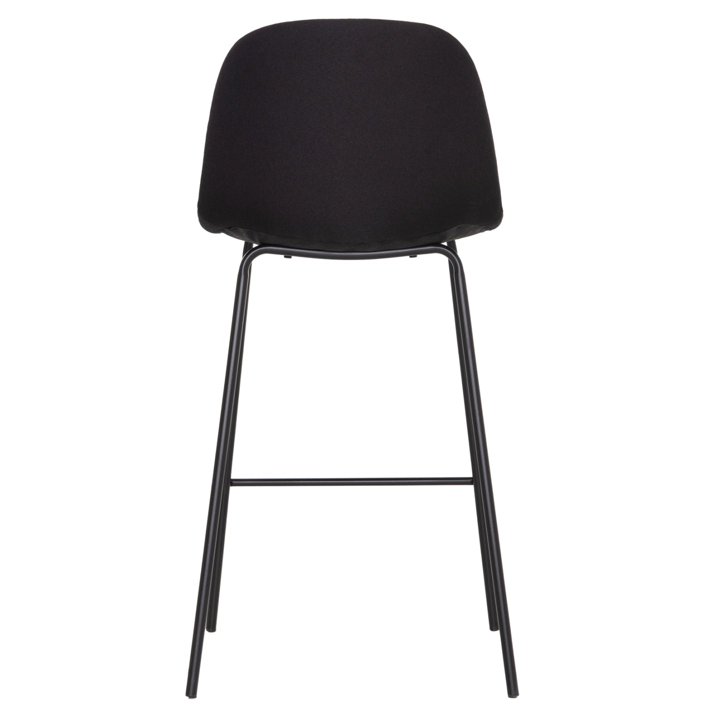Bar Stool Vincent Hm9298.24 Medium Height-black Fabric-metal Legs 43x50x92.5hcm.