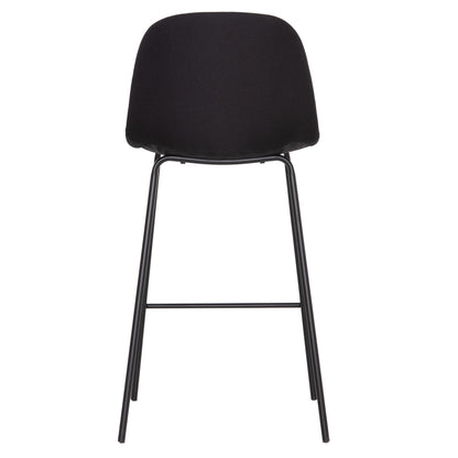 Bar Stool Vincent Hm9298.24 Medium Height-black Fabric-metal Legs 43x50x92.5hcm.
