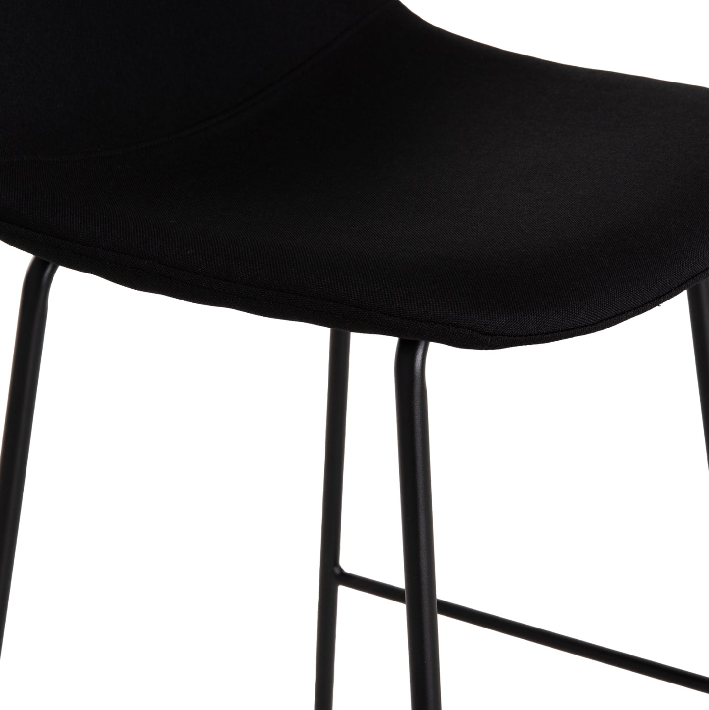 Bar Stool Vincent Hm9298.24 Medium Height-black Fabric-metal Legs 43x50x92.5hcm.