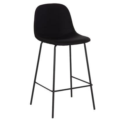 Bar Stool Vincent Hm9298.24 Medium Height-black Fabric-metal Legs 43x50x92.5hcm.