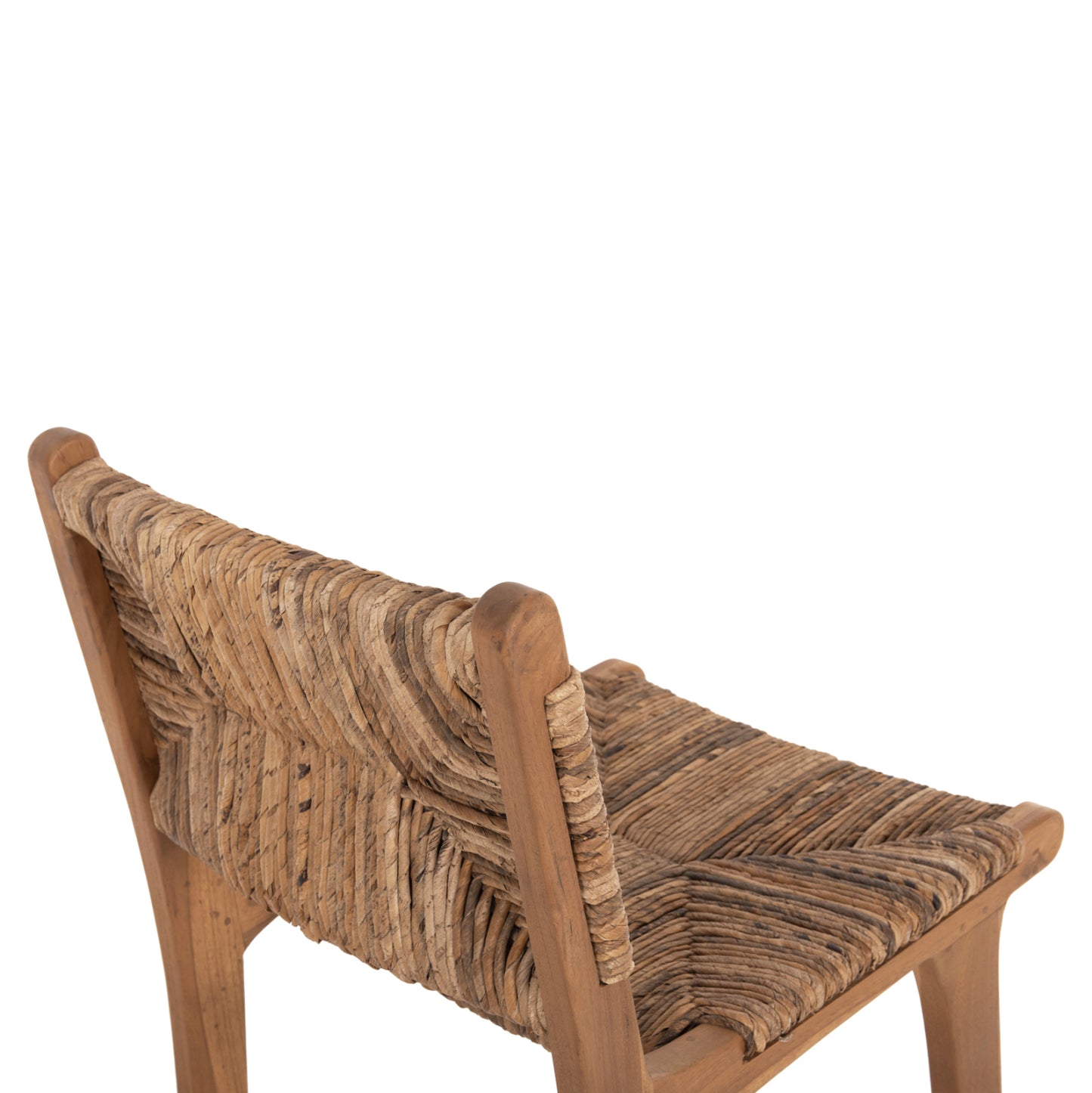 Bar Stool Walter Hm9841 Teak Wood In Natural-rush Matt 46x55x105hcm.
