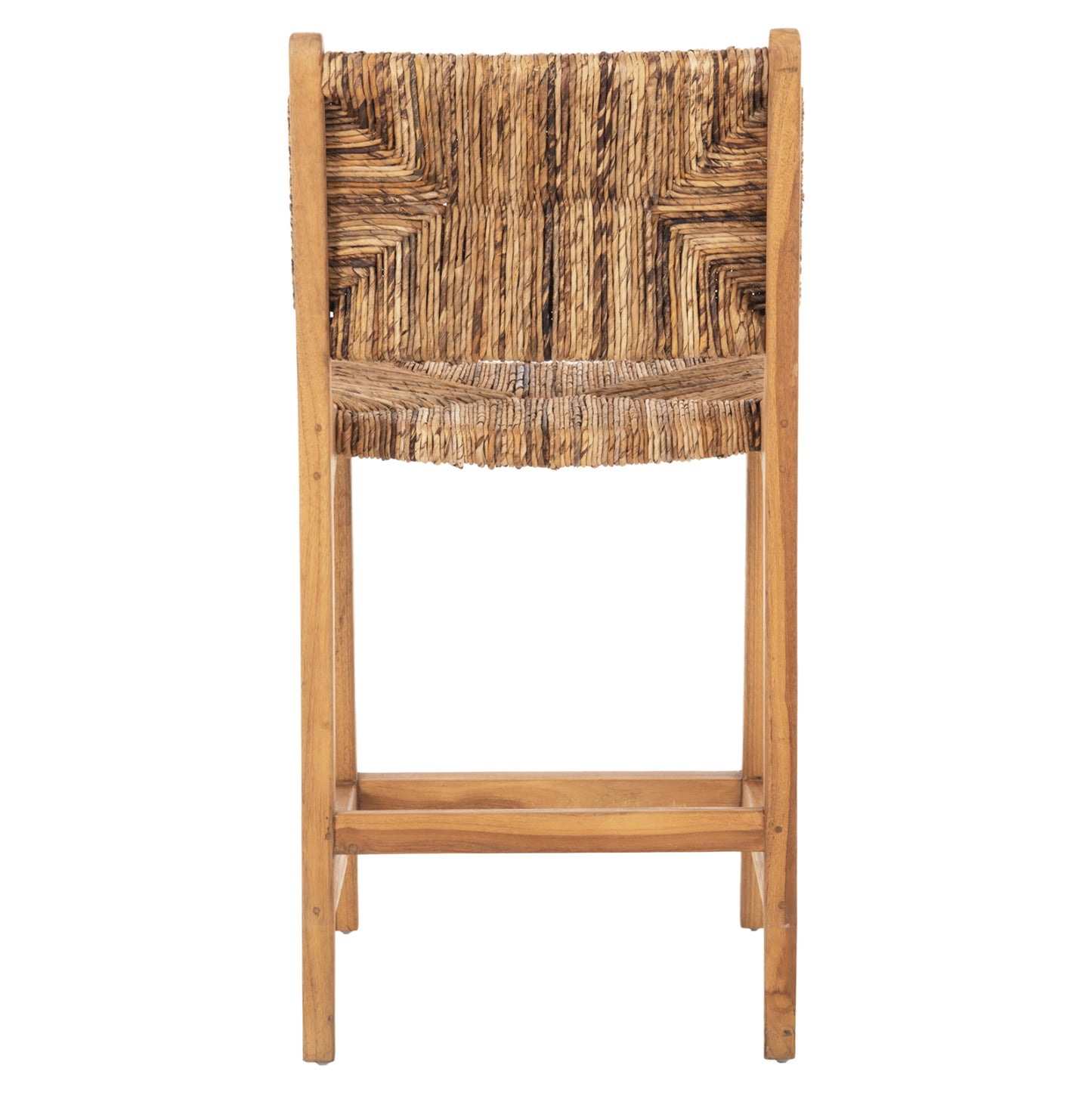 Bar Stool Walter Hm9842 Teak Wood In Natural-rush Matt 46x55x96hcm.