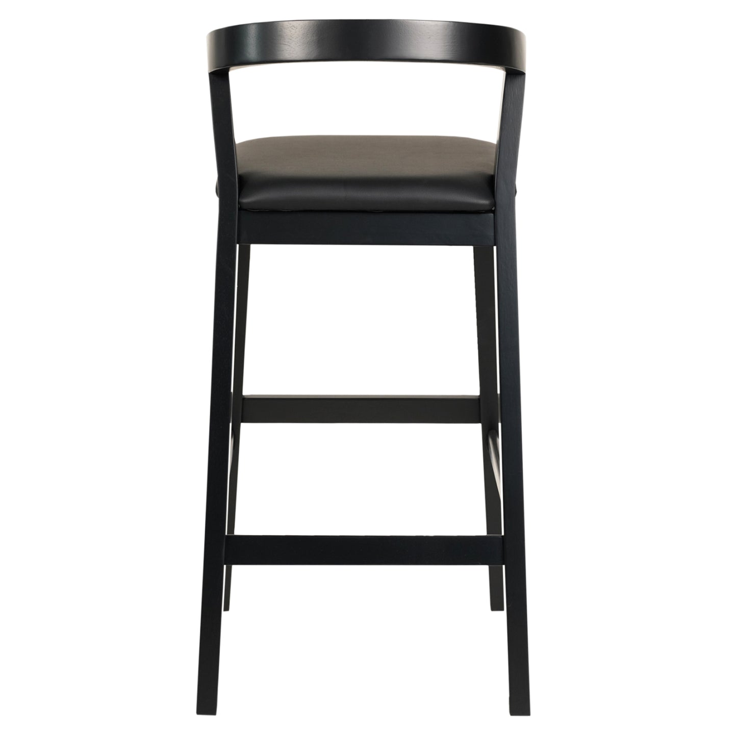 Bar Stool Nami Hm9952.02 Rubberwood & Pu-black 47,5x59x102,5hcm.