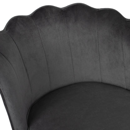 Bar Stool Vesna Hm8736.01 Grey Velvet Metal Frame In Black 50x50x90hcm.